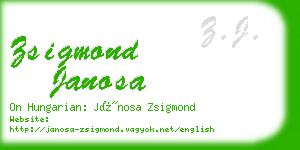 zsigmond janosa business card